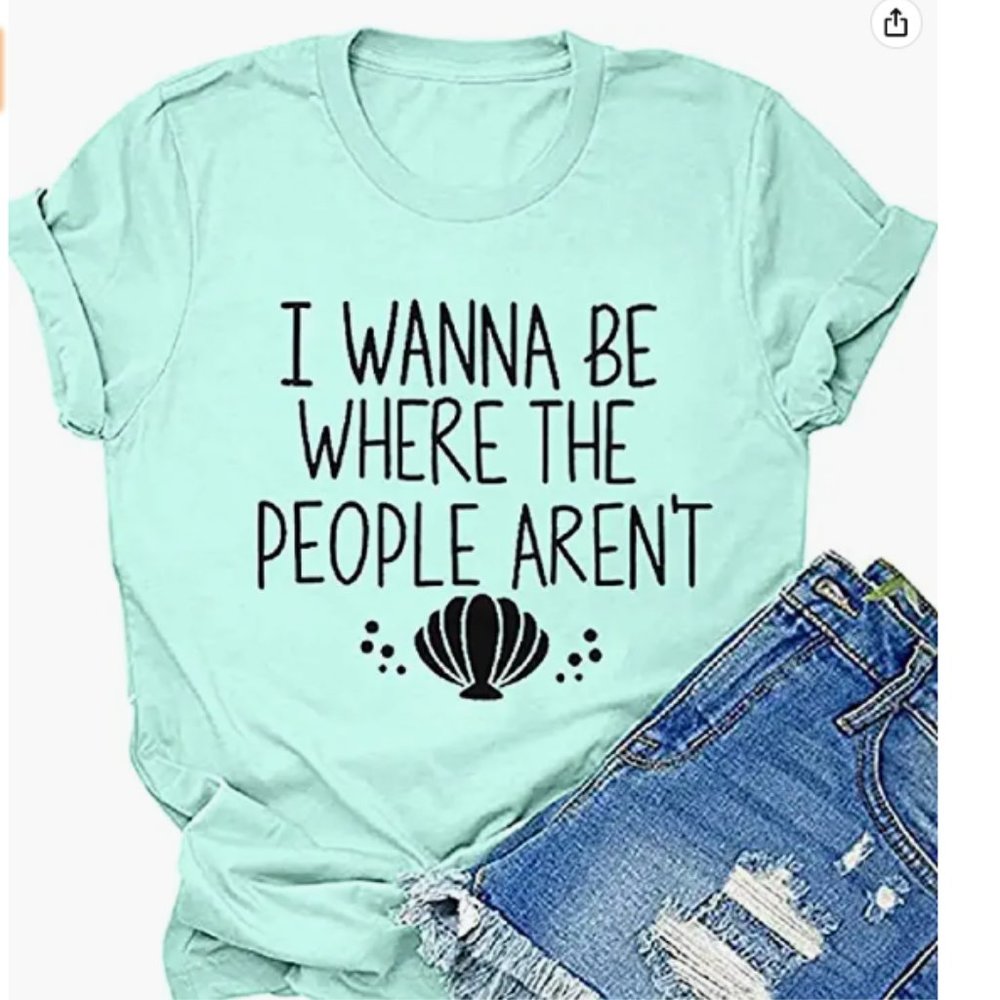 Disney Women's Mermaid Where The People Aren't Tee t-shirt XL
